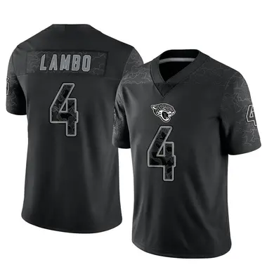 Youth Nike Jacksonville Jaguars Josh Lambo Reflective Jersey - Black Limited