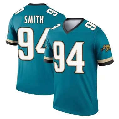 Youth Nike Jacksonville Jaguars Maason Smith Prowler Throwback Jersey - Teal Legend