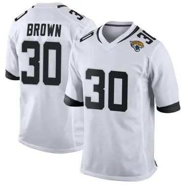 Youth Nike Jacksonville Jaguars Montaric Brown Jersey - White Game